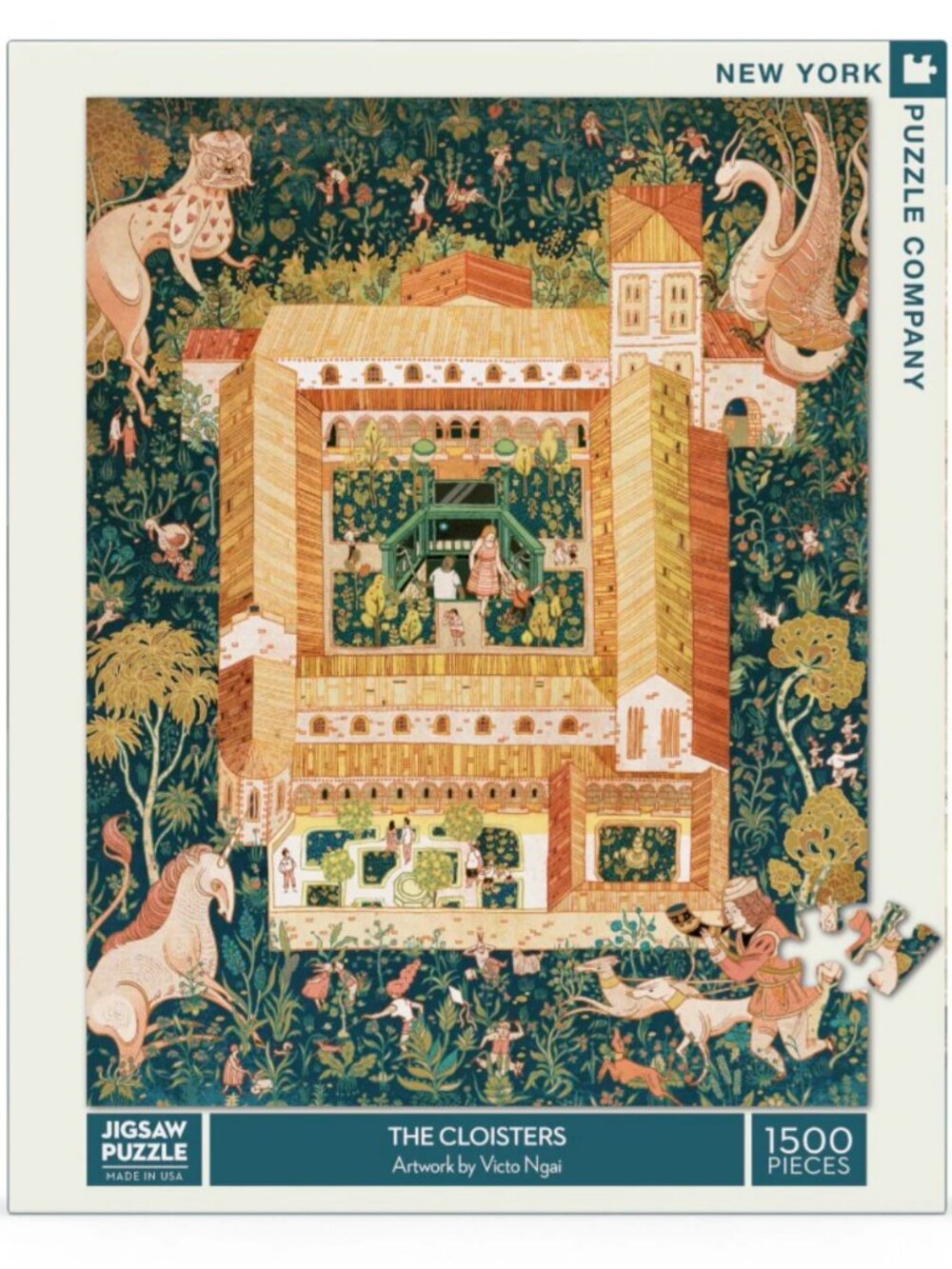 SEALED New York Puzzle Company "The Cloisters" 1500 Piece Puzzle - Picture 2 of 4